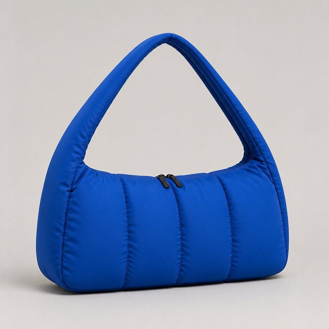 Cobalt Blue Cloud Puffer Crossbody Bag in Cobalt Blue — front view