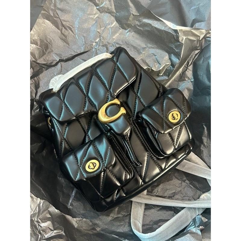 Cowhide Quilted Chain-Strap Shoulder Bag