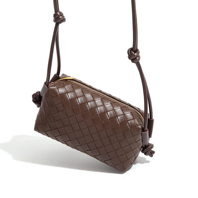 Embossed Woven Mini Square Crossbody Bag