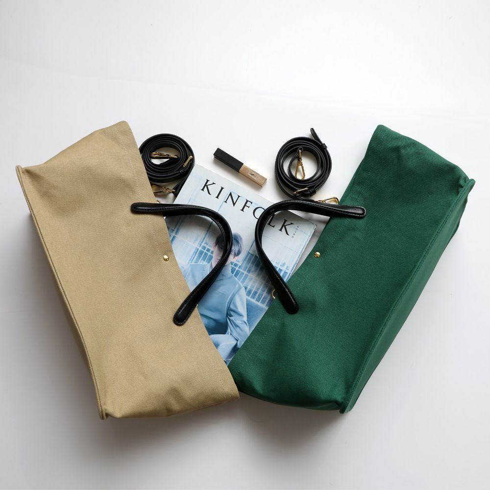 French-Style Genuine Leather Work Tote Bag in Black — front view