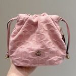Leather Chain-Strap Bucket Crossbody Bag in Classic — additional angle
