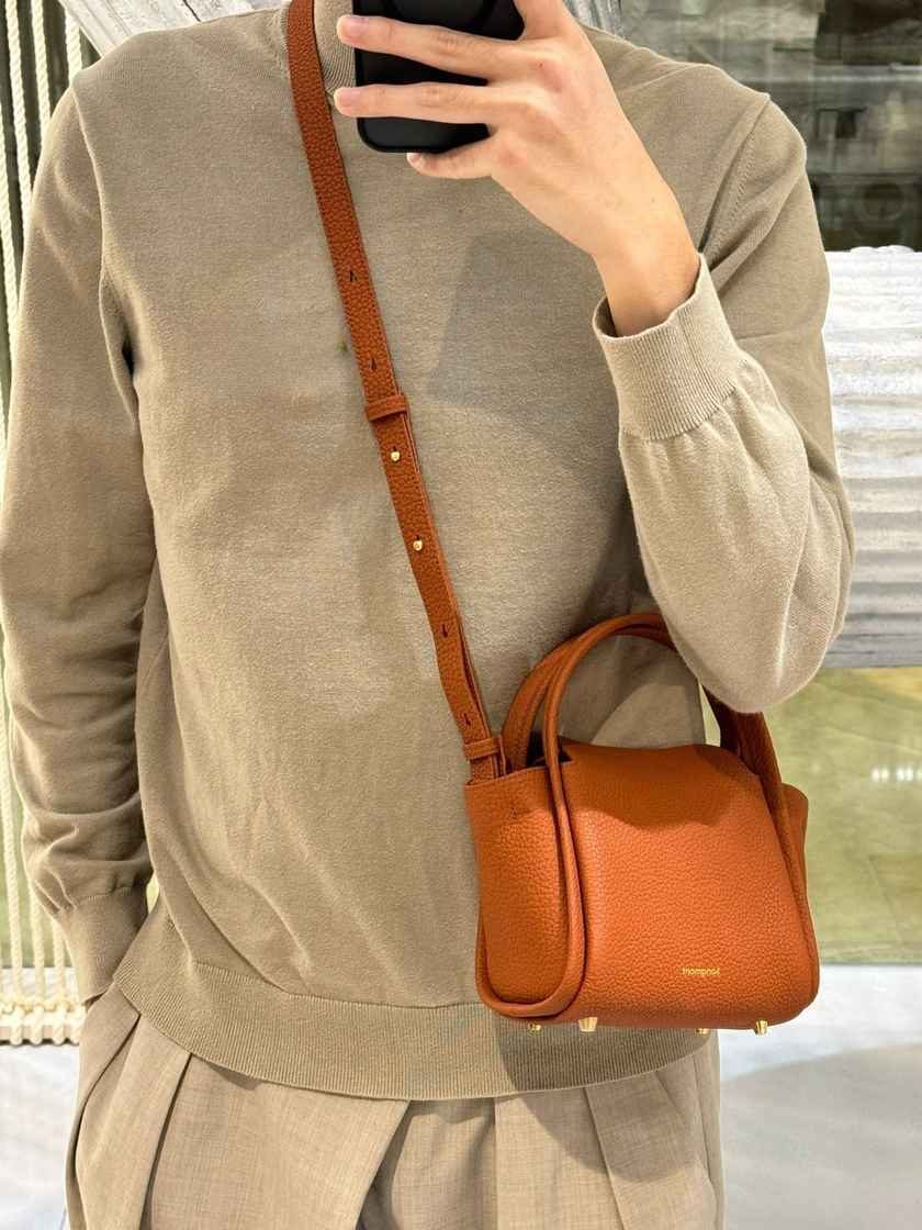 Leather Clutch Bag in Classic — front view