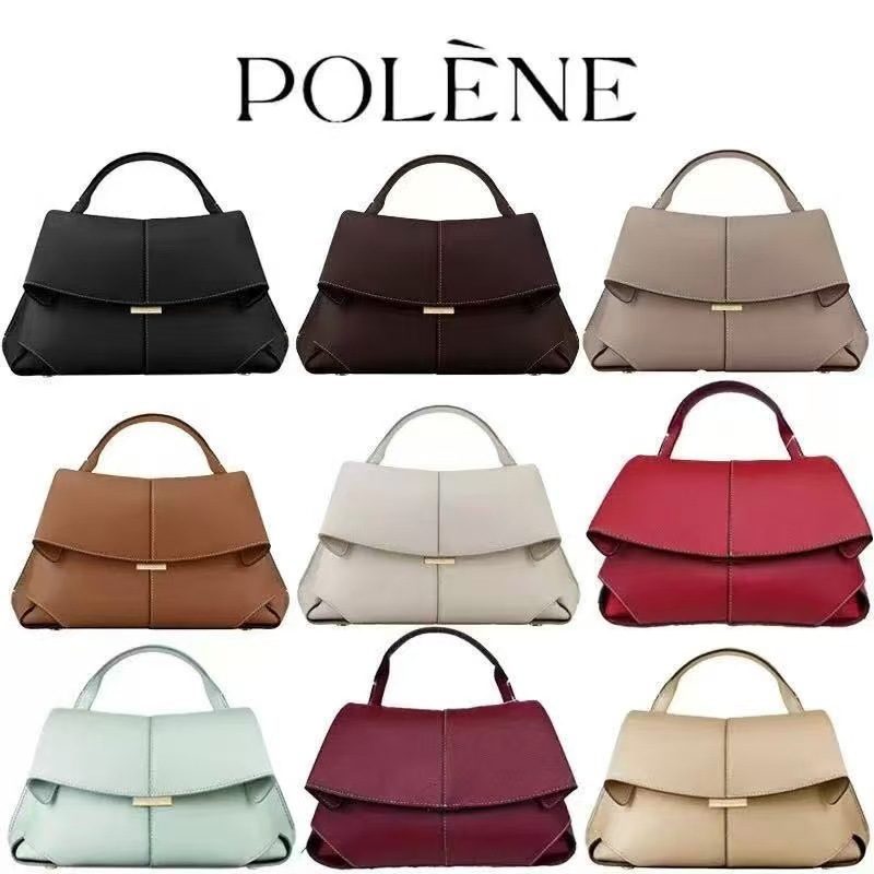 Smile Pleated Top-Handle Bag in Camel — front view