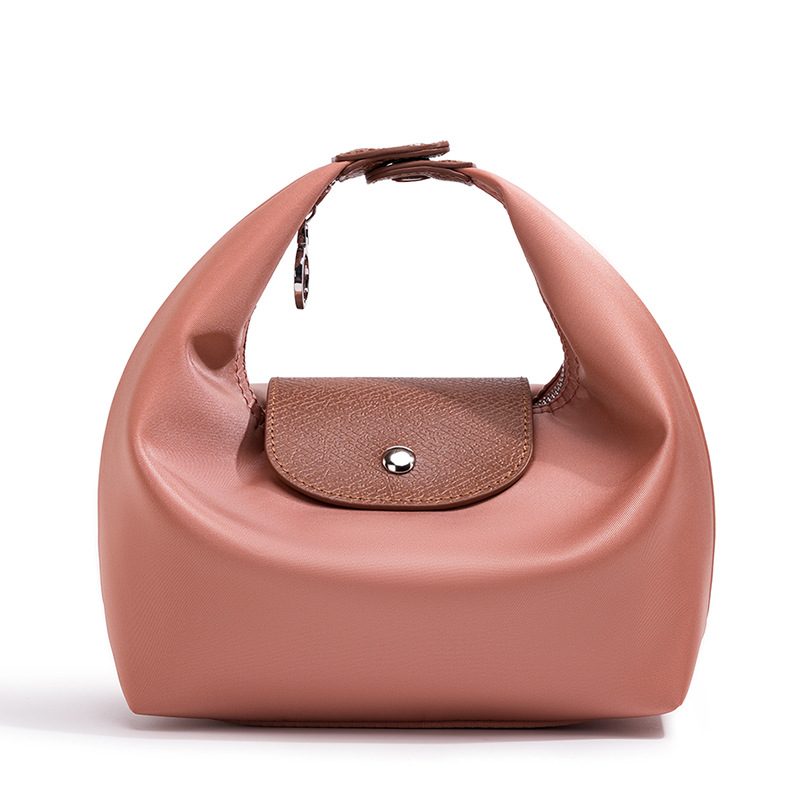 Waterproof Nylon Hobo Dumpling Bag in Leaf Green — front view
